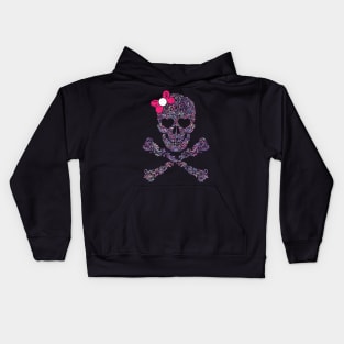 CUTE SKULL PINK BOW Kids Hoodie